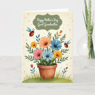 Tarjeta del Día de la Madre Insectos Encantadores