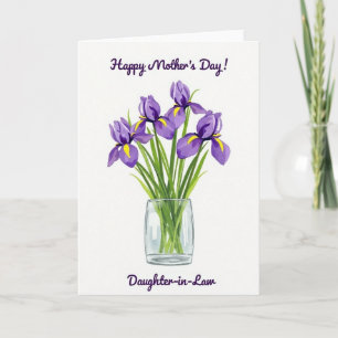 Tarjeta del Día de la Madre Iris Radiante