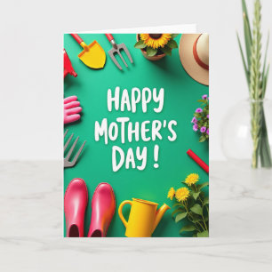 Tarjeta del Día de la Madre Jardinería Esmeralda