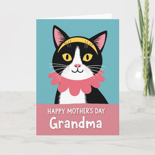 Tarjeta del Día de la Madre Kitty Dulce (Anverso)