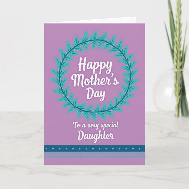 Tarjeta del Día de la Madre Lavanda Dulce (Anverso)