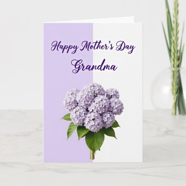 Tarjeta del Día de la Madre Lavanda Mamá (Anverso)