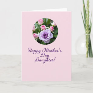 Tarjeta del Día de la Madre Lavanda Rosa