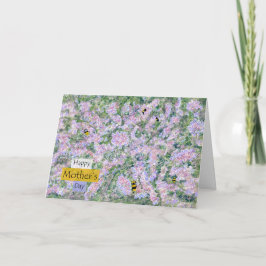 Tarjeta del Día de la Madre - Lavanda y Abejas