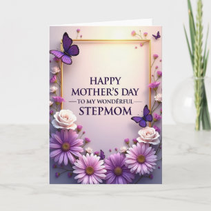 Tarjeta del Día de la Madre Lavender Daisies
