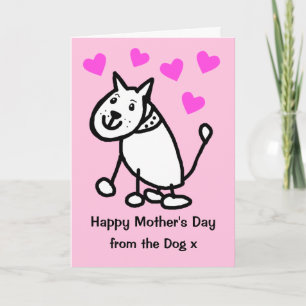 Tarjeta del Día de la Madre Lindo Desde el Perro