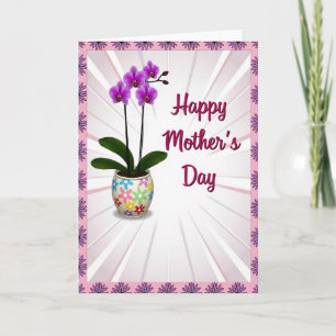 Tarjeta del Día de la Madre Magenta