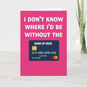 Tarjeta del día de la madre Magenta Iou