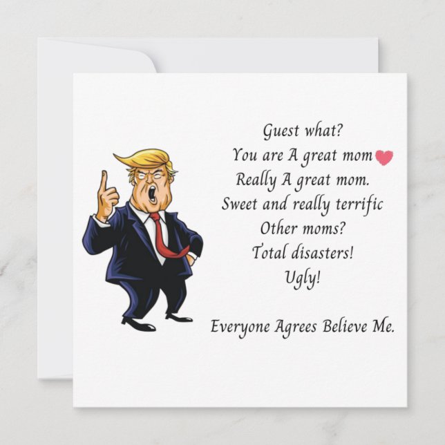 Tarjeta del Día de la Madre Magnífica de Trump (Anverso)