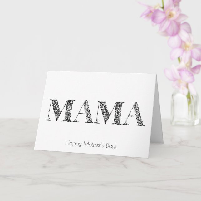 Tarjeta del Día de la Madre Mamá (Orquídea)