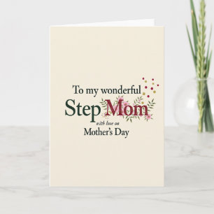 Tarjeta del Día de la Madre Mamá Carmesí