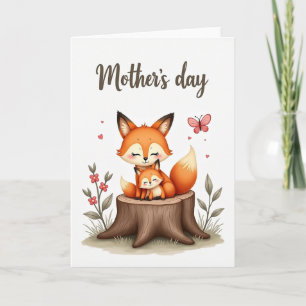 Tarjeta del Día de la Madre más dulce para Zorra