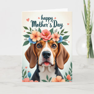 Tarjeta del Día de la Madre Matte Hound