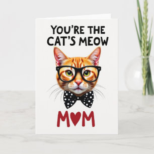 Tarjeta del Día de la Madre Maullido de Gatos