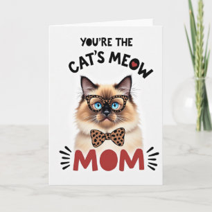 Tarjeta del Día de la Madre Maullido de Gatos