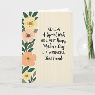Tarjeta del Día de la Madre Mejor Amiga Botánica