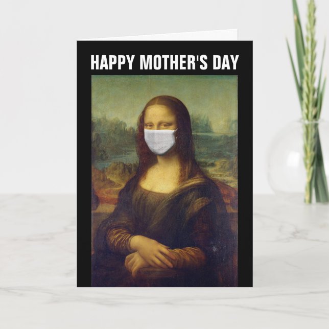 TARJETA DEL DÍA DE LA MADRE MONA LISA FUNNY 2020,  (Anverso)