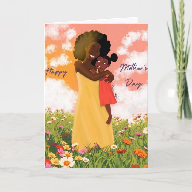 Tarjeta del Día de la Madre Negra (Anverso)