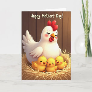 Tarjeta del Día de la Madre Nido Acogedor