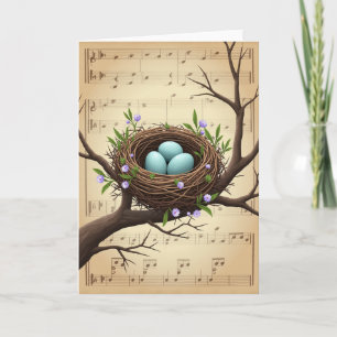 Tarjeta del Día de la Madre Nido Musical
