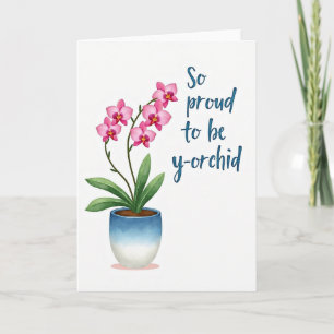 Tarjeta del Día de la Madre orgullosa orquídea