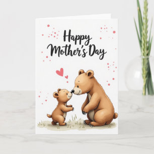 Tarjeta del Día de la Madre Ositos Dulces