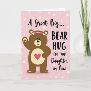 Tarjeta del Día de la Madre Oso Cariñoso de Pata