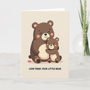 Tarjeta del Día de la Madre Oso Pardo