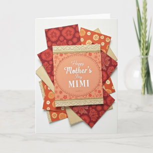 Tarjeta del Día de la Madre Oval Melocotón