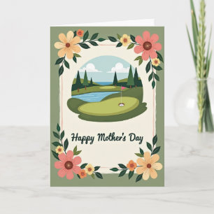 Tarjeta del Día de la Madre Paisaje Floral