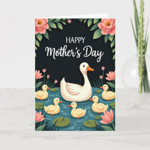Tarjeta del Día de la Madre Pájaro Acuático Amoros