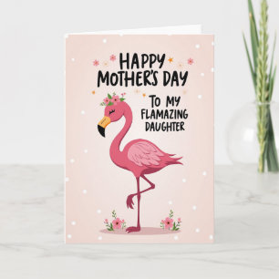 Tarjeta del Día de la Madre Pájaro Fucsia