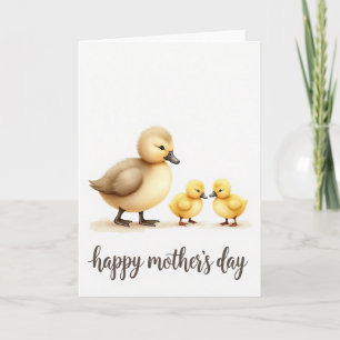 Tarjeta del Día de la Madre Pájaros Amarillos