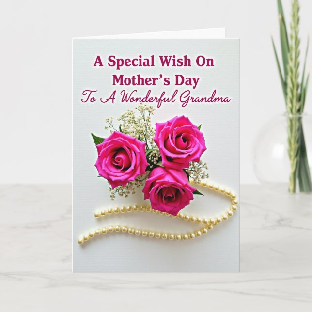 Tarjeta del Día de la Madre para Abuela Querida (Anverso)