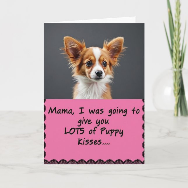 Tarjeta del Día de la Madre para Cachorro Jengibre (Anverso)