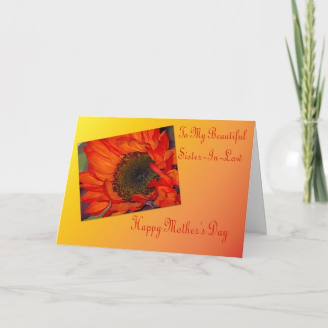 Tarjeta del día de la madre para cuñada (Anverso)