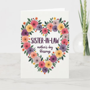 Tarjeta del Día de la Madre para Cuñada Floral