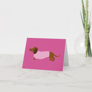 Tarjeta del Día de la Madre para Dachshund Rosa