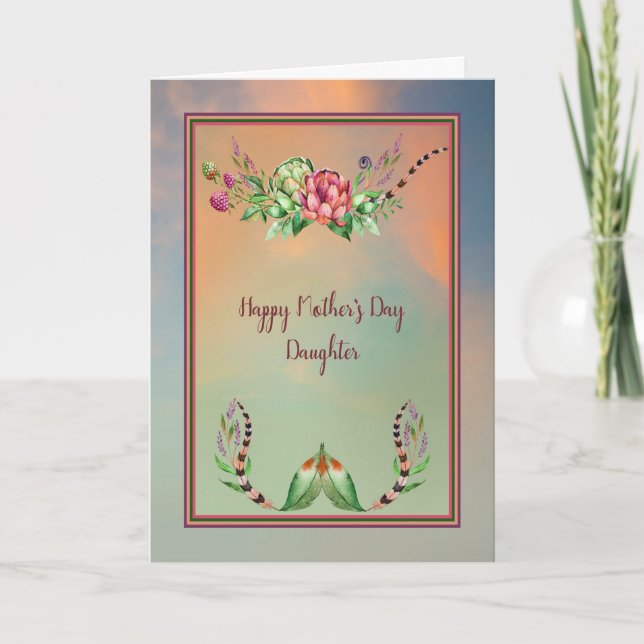 Tarjeta del día de la madre para diseño de cielo p (Anverso)