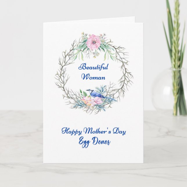 Tarjeta del Día de la Madre para donador de huevos (Anverso)