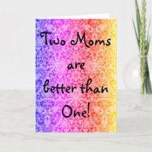 Tarjeta del Día de la Madre para dos mamás arcoíri