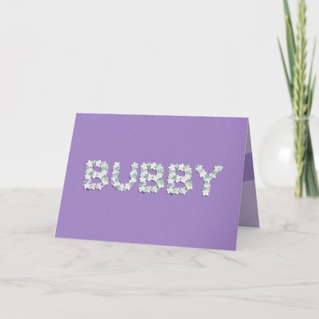 Tarjeta del Día de la Madre para el Bubby (Anverso)