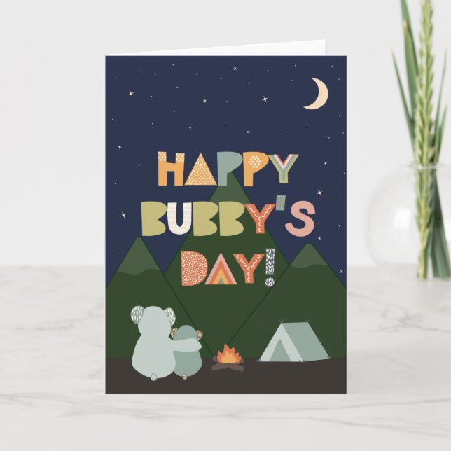 Tarjeta del Día de la Madre para el Bubby (Anverso)