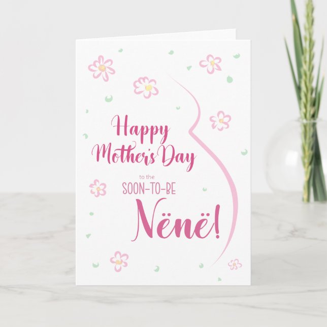 Tarjeta del Día de la Madre para el Embarazado Nën (Anverso)