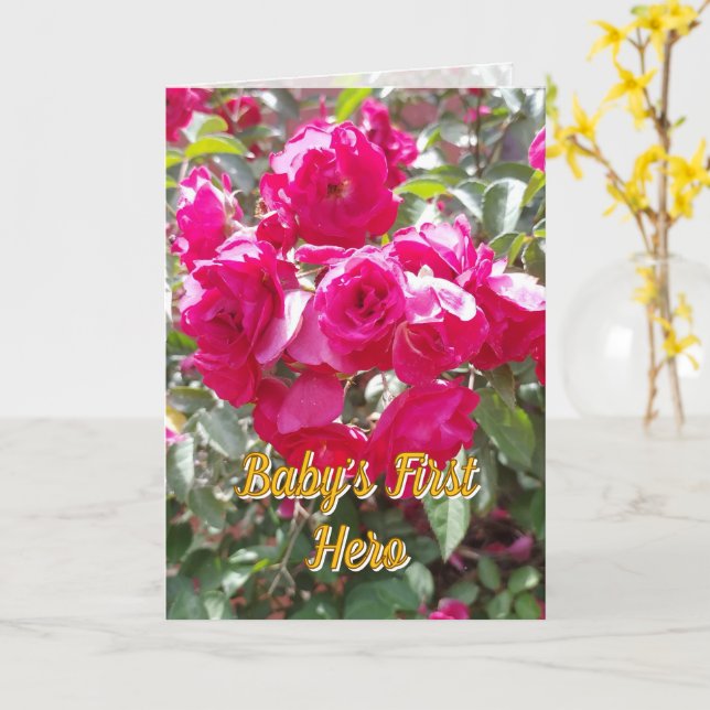 Tarjeta del Día de la Madre para el Primer Héroe d (flor amarilla)