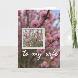 Tarjeta del Día de la Madre para esposa con Flor R