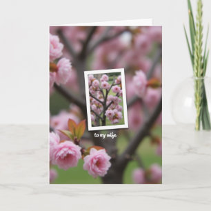 Tarjeta del Día de la Madre para esposa florecient