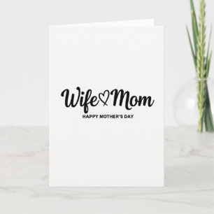 Tarjeta del Día de la Madre para Esposa y Mamá