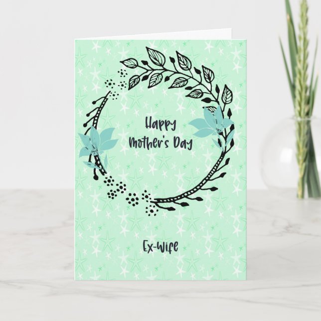 Tarjeta del día de la madre para exesposa con cora (Anverso)