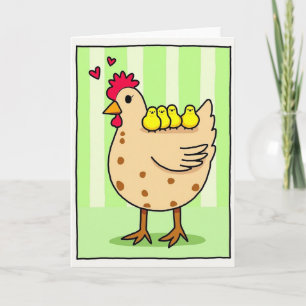 Tarjeta del Día de la Madre para Familia de Pájaro